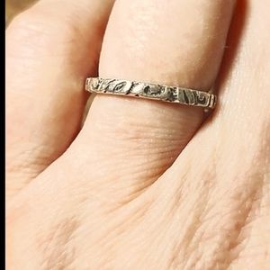Vintage Silver Artisan Thai Ring, Size 7